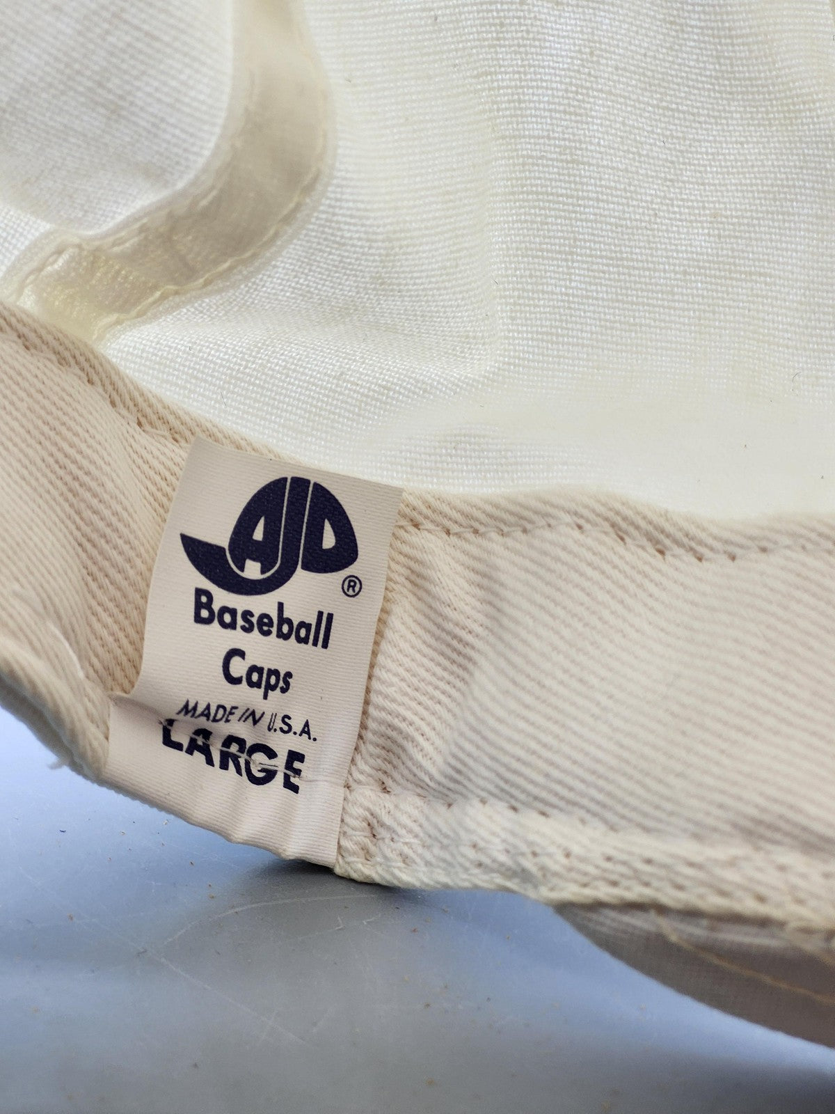 Vintage NBC Sports Hat Cap Baseball Snap Back Mens Large White AJD USA 90s