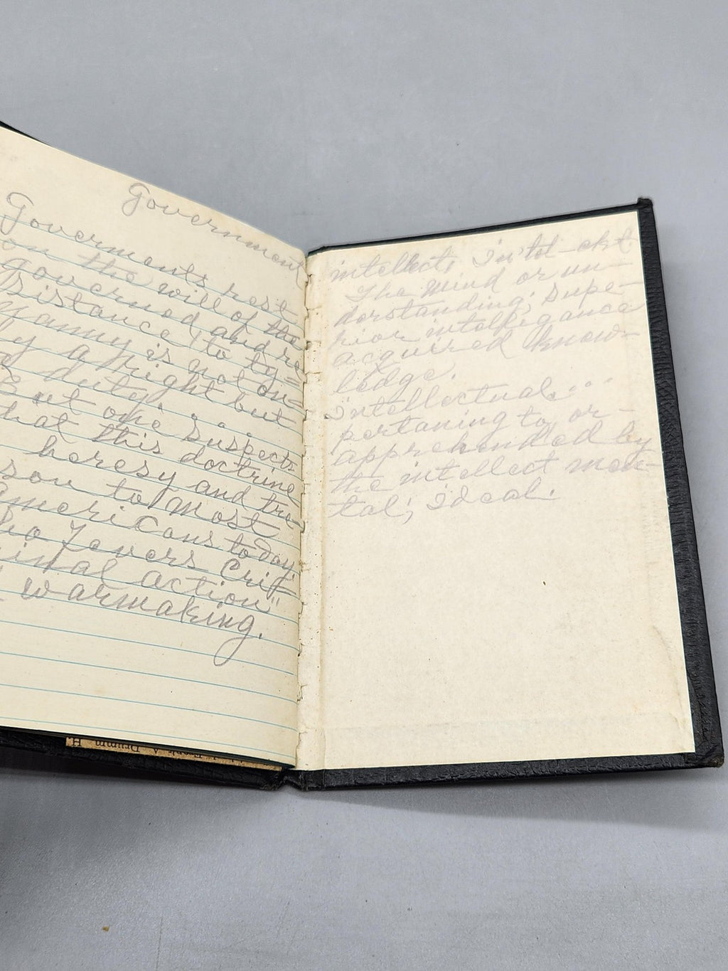 Vintage 1930 Memorandum Notebook John E Eklund Handwritten Journal Poetry Notes
