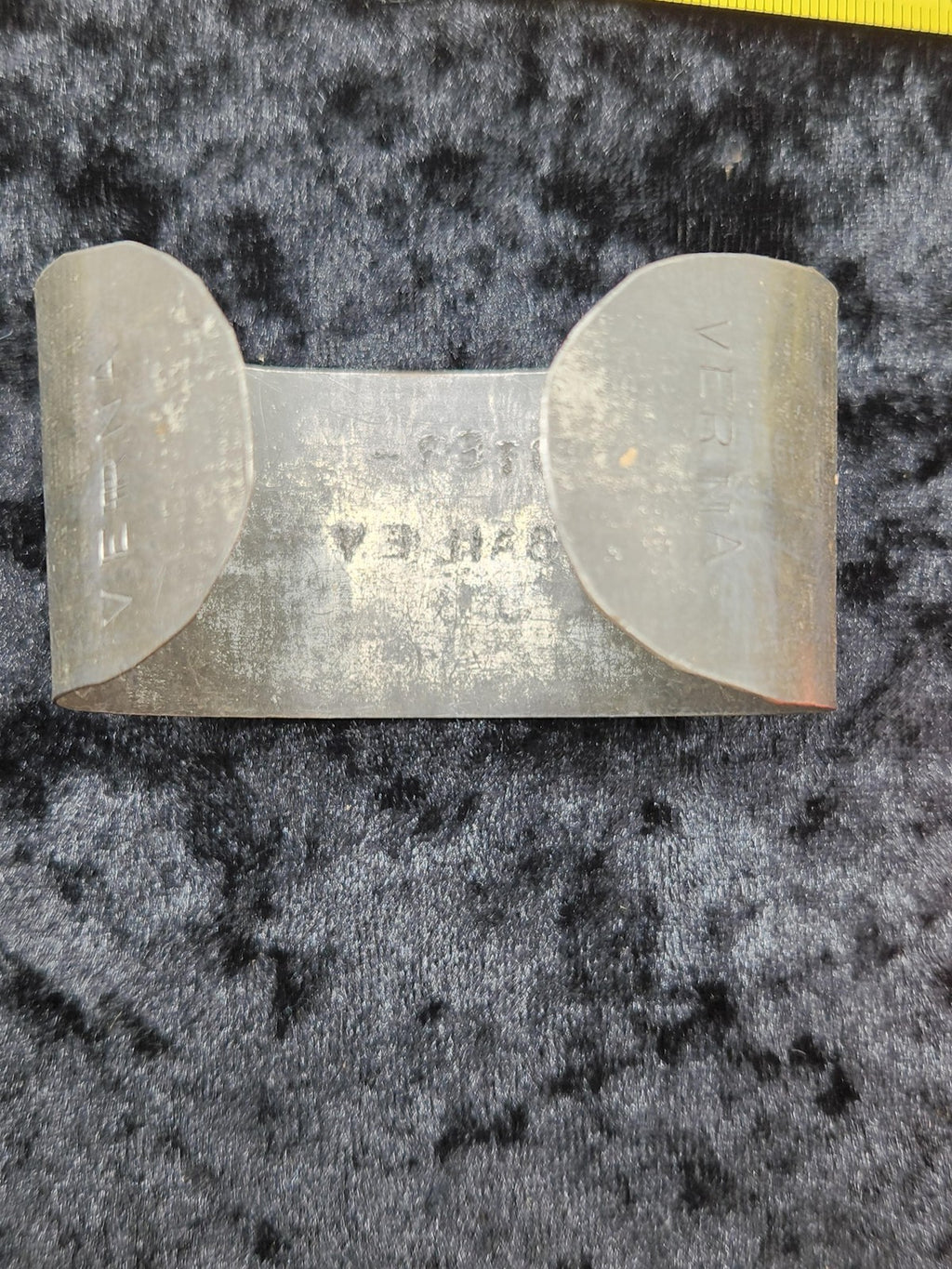 Silver Tone ID Cuff Bracelet Buster Bailey Verna Name Engraved Wide Jewelry Gift