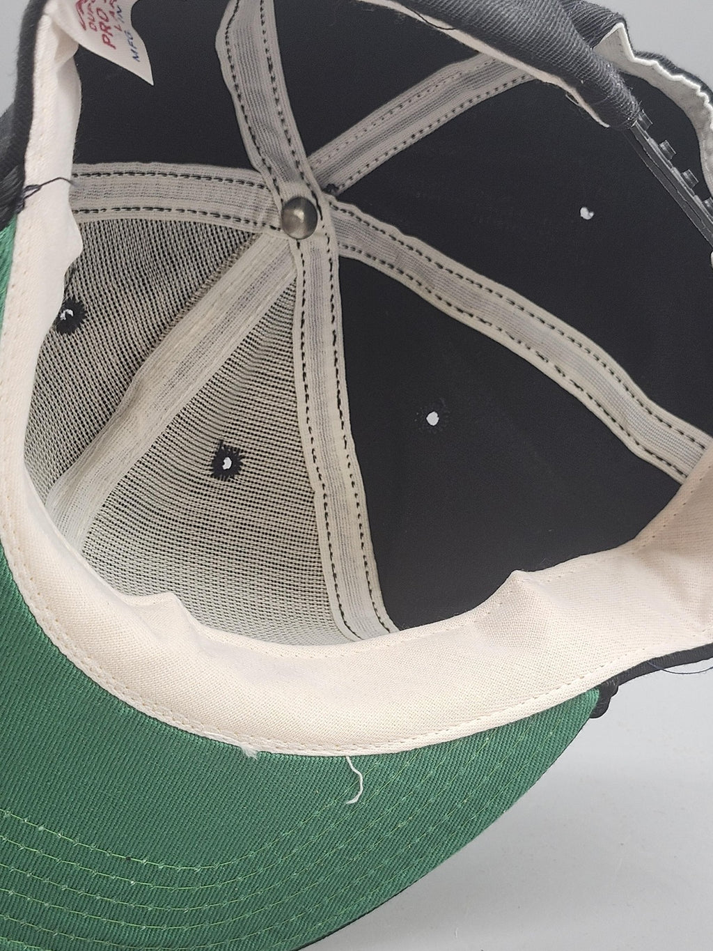 Vintage New Era Old Marsh Golf Club Hat Cap Snap Back Mens Large Black Rope 80s