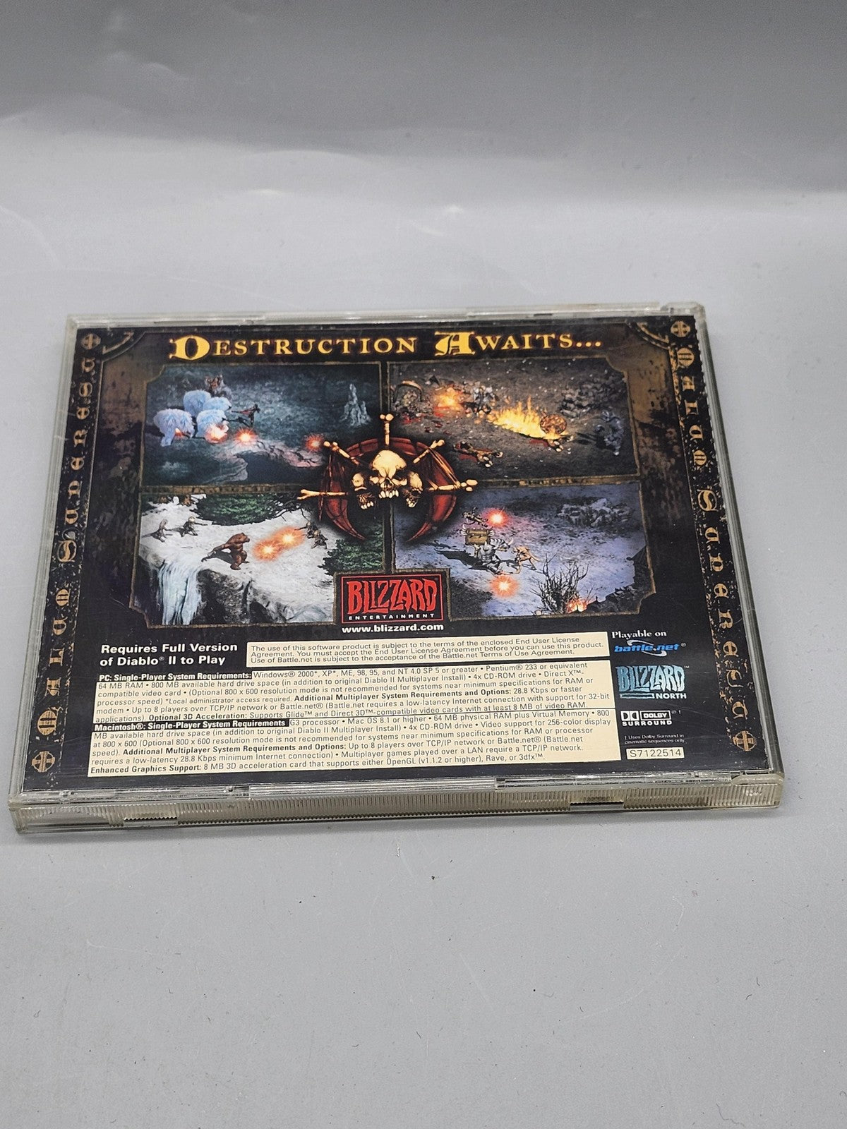 Diablo II Lord Of Destruction PC Mac CD-ROM Game Expansion Blizzard M RPG 2001
