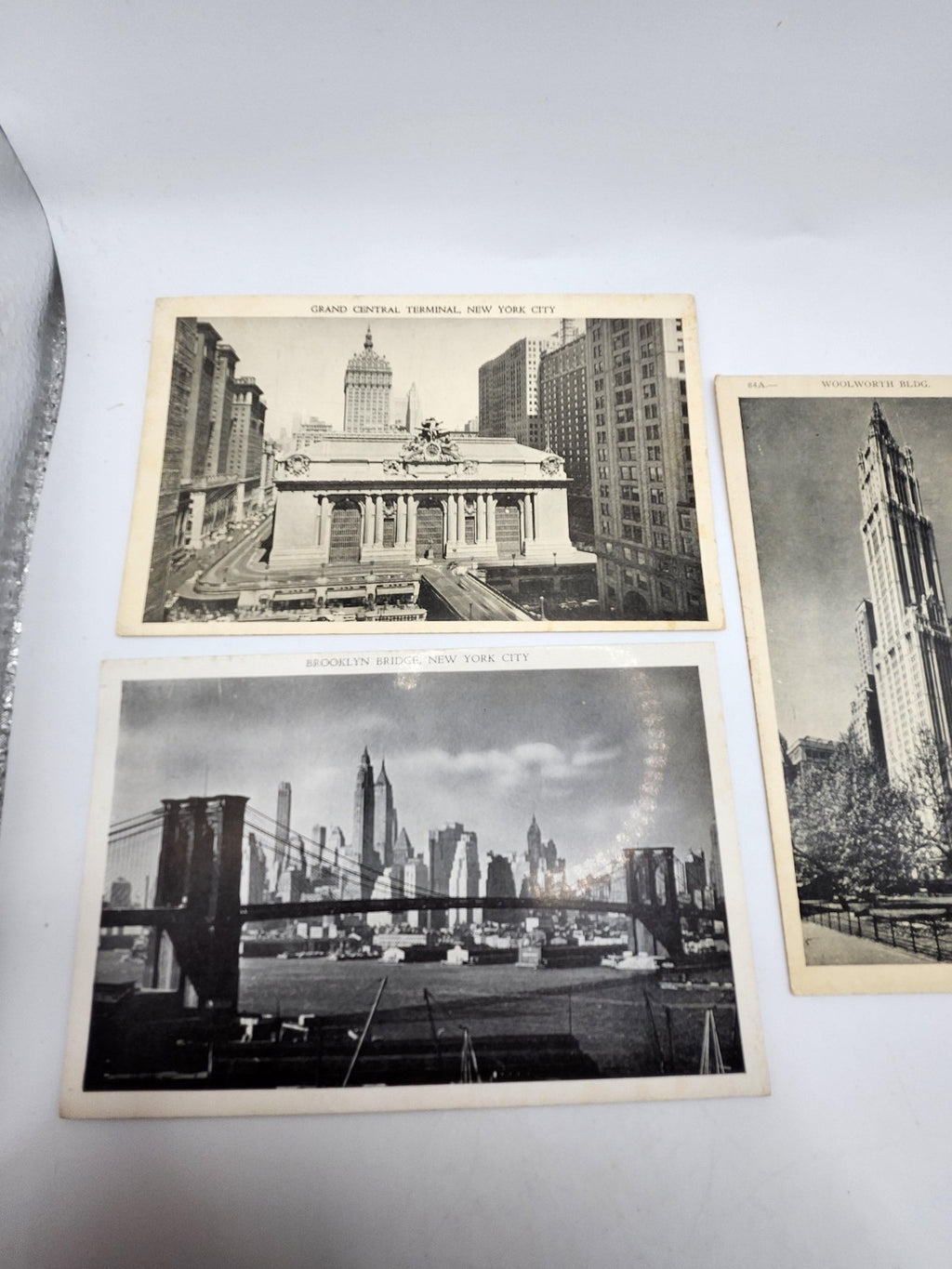 Vintage Manhattan Post Card NYC Landmarks Lot 3 Grand Central Brooklyn Bridge