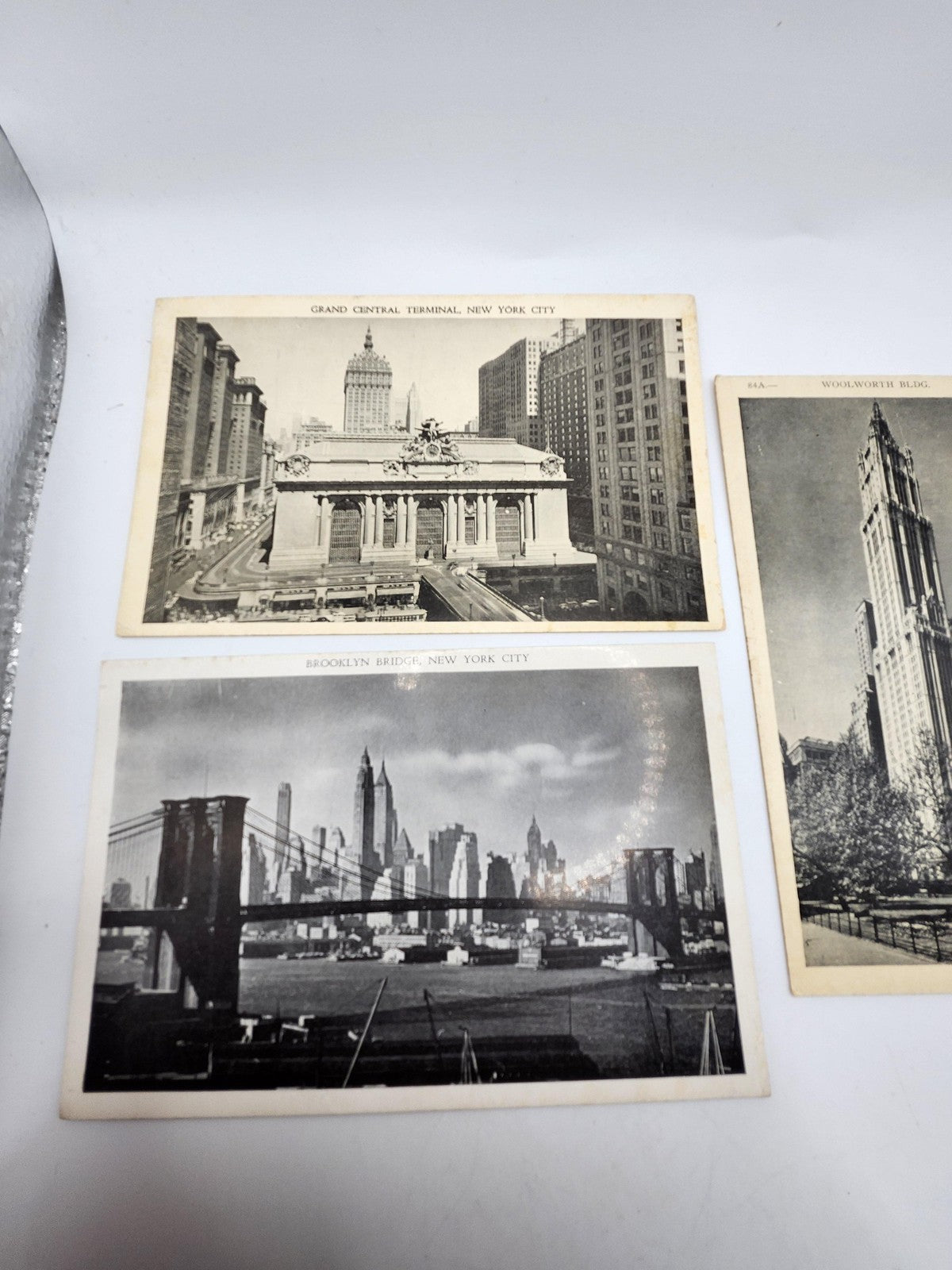 Vintage Manhattan Post Card NYC Landmarks Lot 3 Grand Central Brooklyn Bridge
