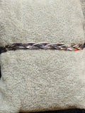Vintage Sterling Silver 925 Braided Woven Bracelet 7" Textured Design