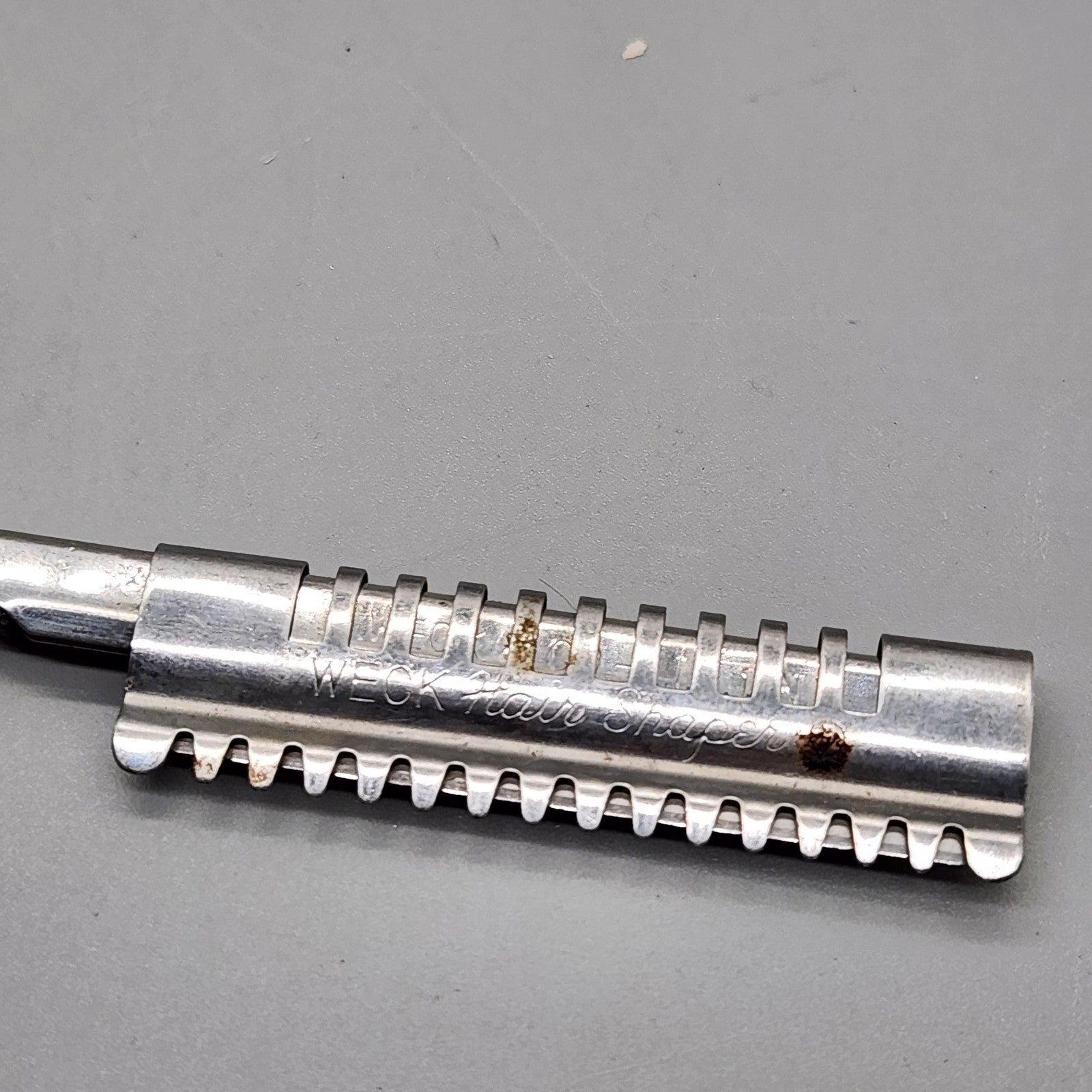 Vintage WECK Japan Silver Hair Shaper Razor Comb Barber Salon Hair Tool