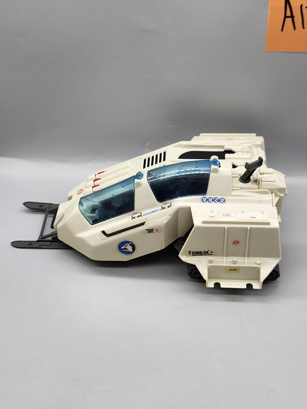 Vintage G.I. Joe Cobra Commander WOLF Vehicle Hasbro White Plastic Toy Loose