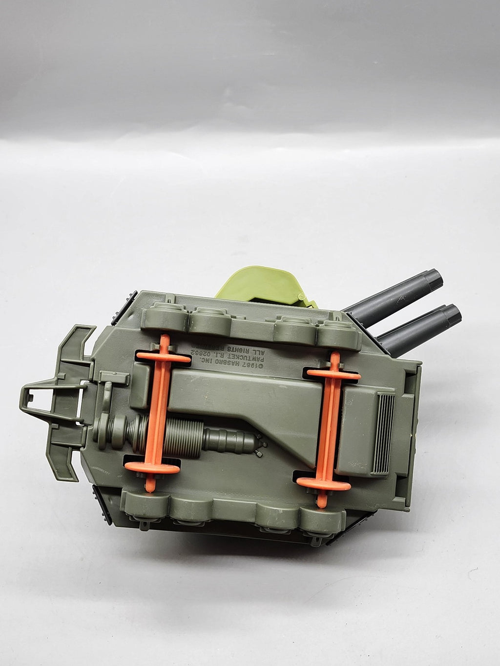 Vintage 1987 G.I. Joe Tank Car Hasbro Green Plastic Toy Military Loose Cannon