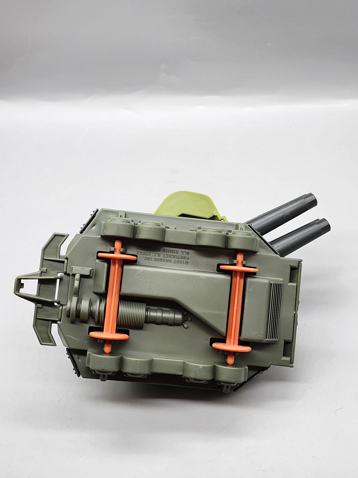 Vintage 1987 G.I. Joe Tank Car Hasbro Green Plastic Toy Military Loose Cannon
