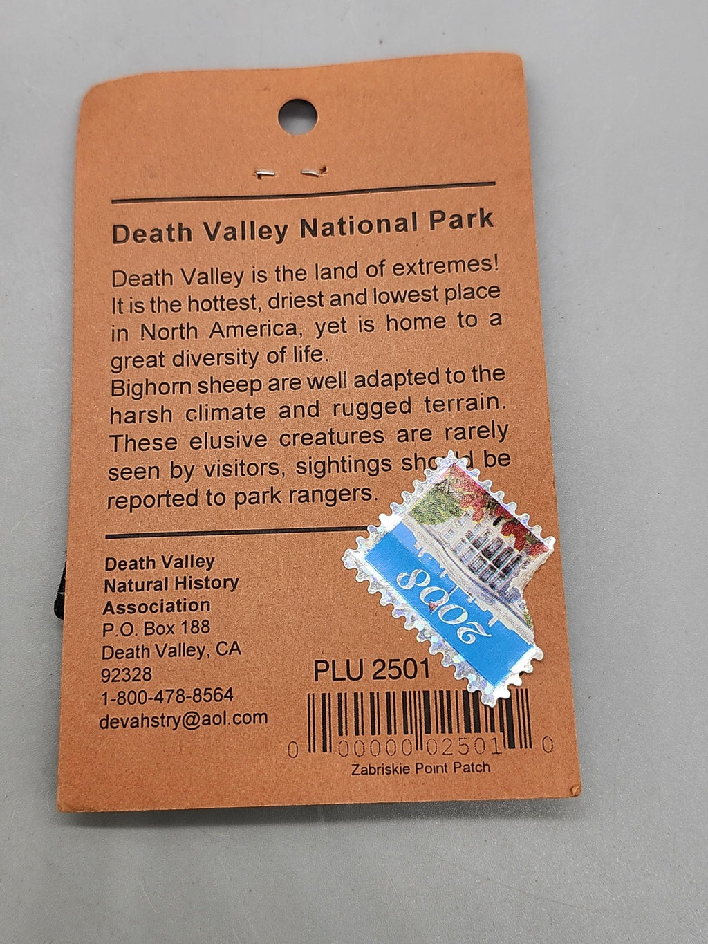 Death Valley National Park Patch Zabriskie Point Sheep Multicolor Souvenir