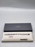 Vintage Cross Chrome 3502 Ballpoint Pen Blue Ink Gift Box Instructions
