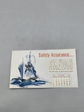 Vintage Shell Safety Assurance Sign 1941 Navy Ship White Gas Oil Advertising