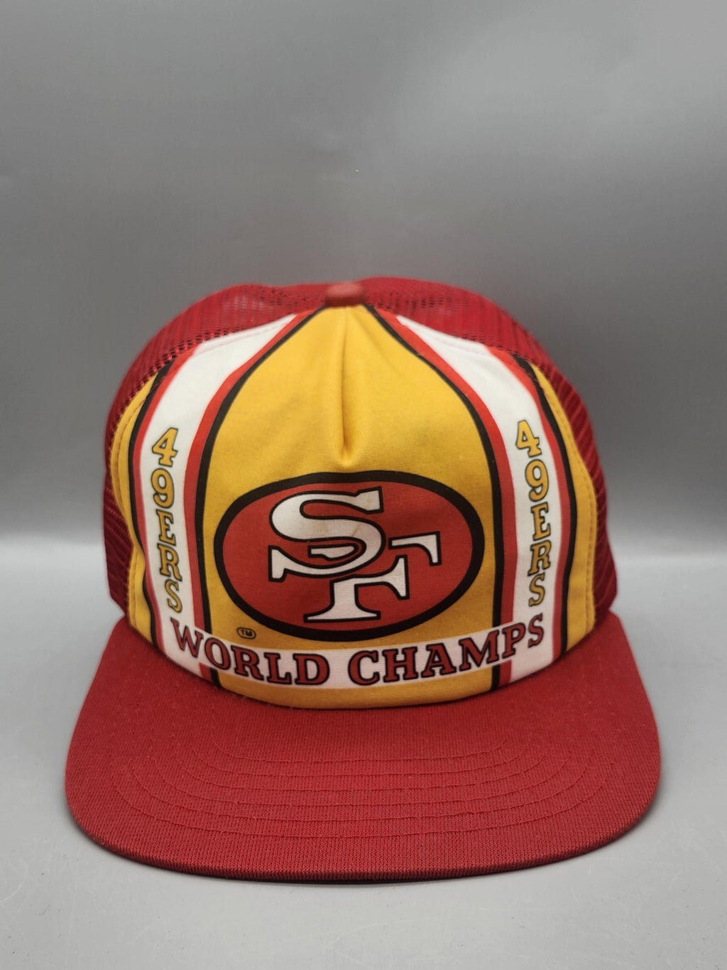 Vintage San Francisco 49ers Hat Cap Snap Back NFL Champs One Size New Era Red