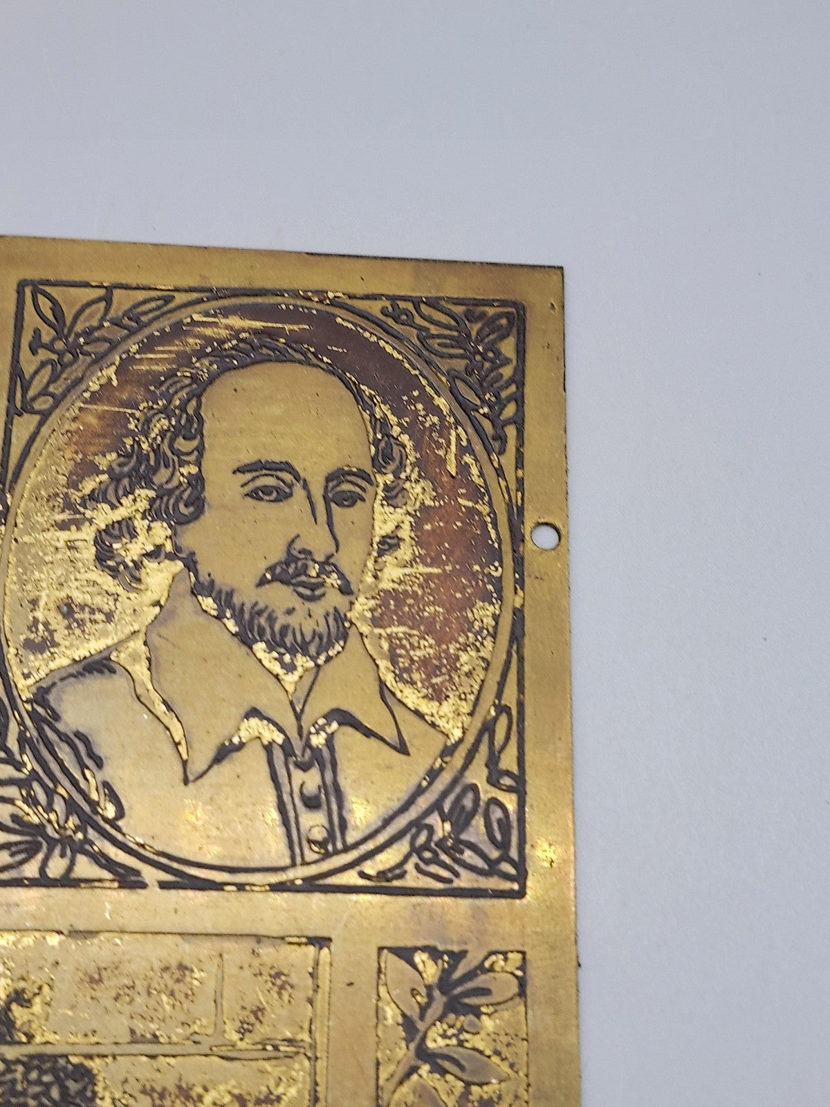 Vintage 1903 Shakespeare Henry IV Falstaff Brass Gold Plaque George Routledge