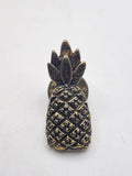Pineapple Lapel Pin Gold Tone Textured Fruit Tropical Costume Jewelry Gift
