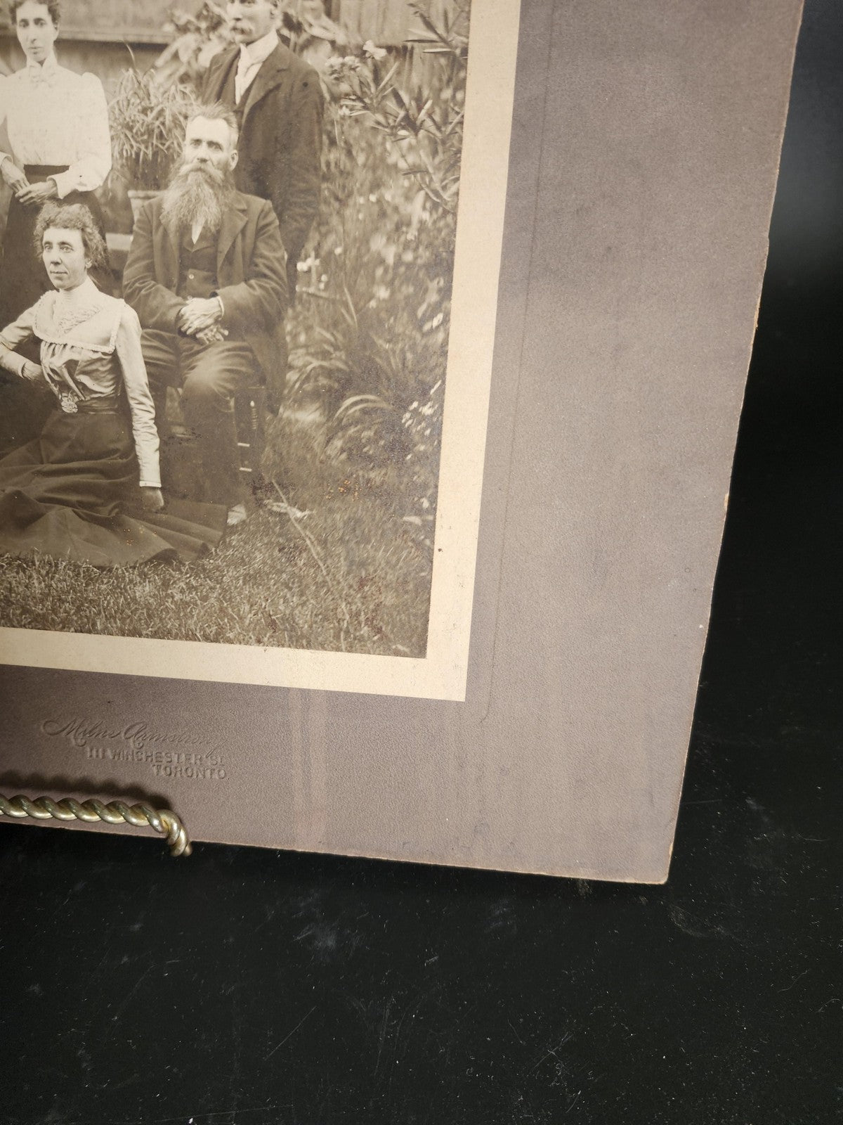 Vintage Milne Toronto Cabinet Card Macnitties Family 8x10 Sepia Photo Canada