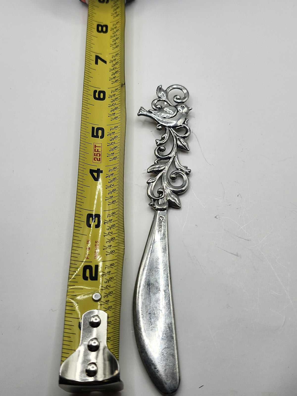 Bird Handle Cheese Spreader Knife Small Stainless Steel Country Decor Kitchen
