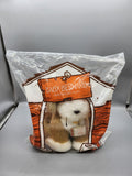 Vintage 1990 Avon Baby Bernard Dog Plush Small Brown I Love You Valentine Toy