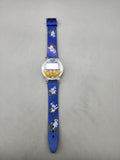 Digital Talking Watch Boys Blue Cartoon Chef Character LCD Quartz Wristwatch