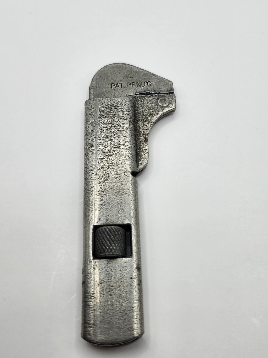 Vintage Metal Steel Scraper Tool Silver Retractable Blade Pat Pendg Handheld