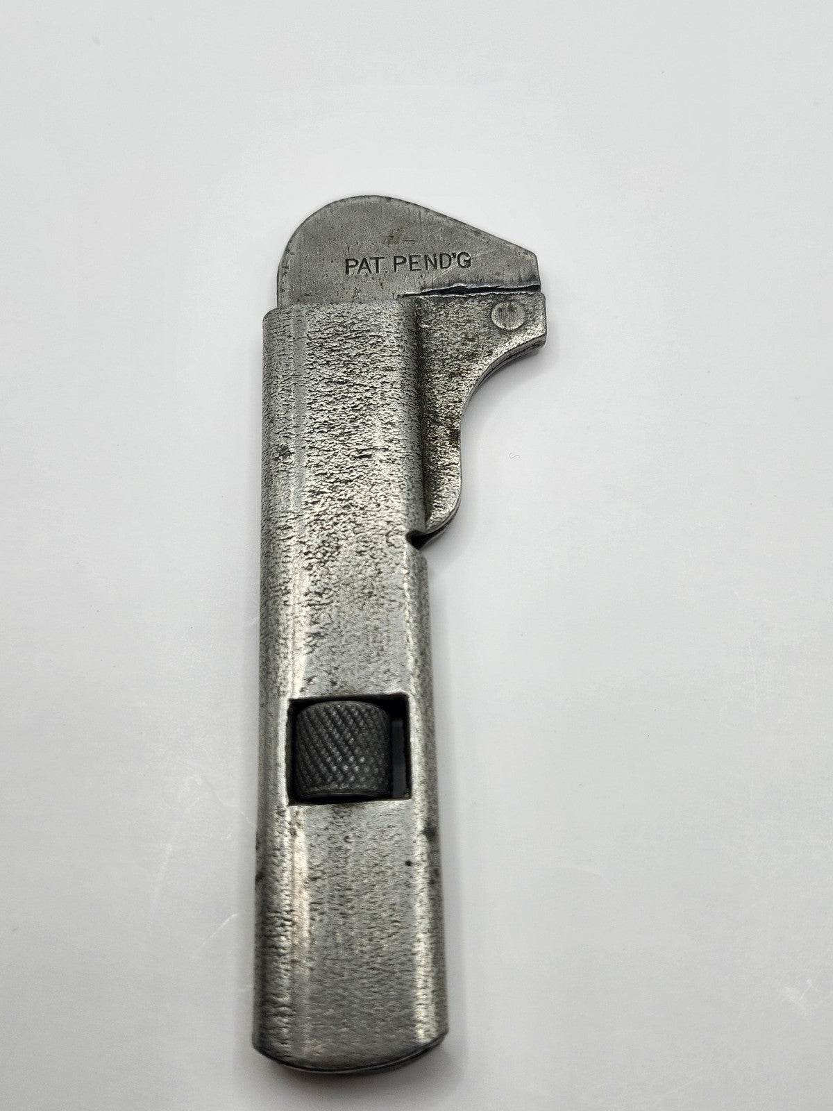 Vintage Metal Steel Scraper Tool Silver Retractable Blade Pat Pendg Handheld