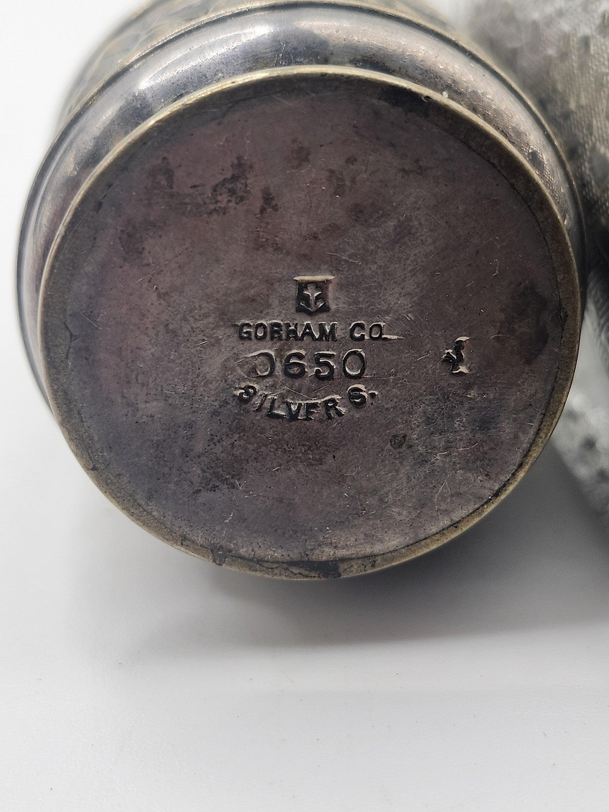 Vintage Gorham Flora Silver Plate Salt Pepper Shaker Art Nouveau Small USA