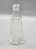 Vintage Justrite Flavors Embossed Clear Glass Bottle Rochester New York Food