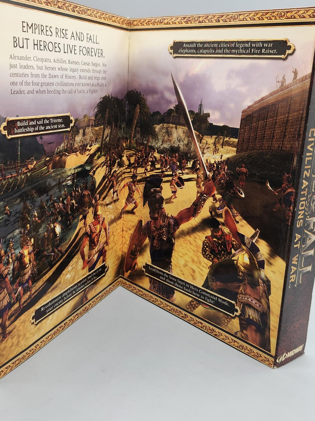 Rise & Fall Civilizations At War PC CD-ROM Game 4 Disc Manual Midway T Teen