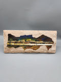 Jerusalem Western Wall Dome Rock Original Painting On Stone Tile Small Judaica