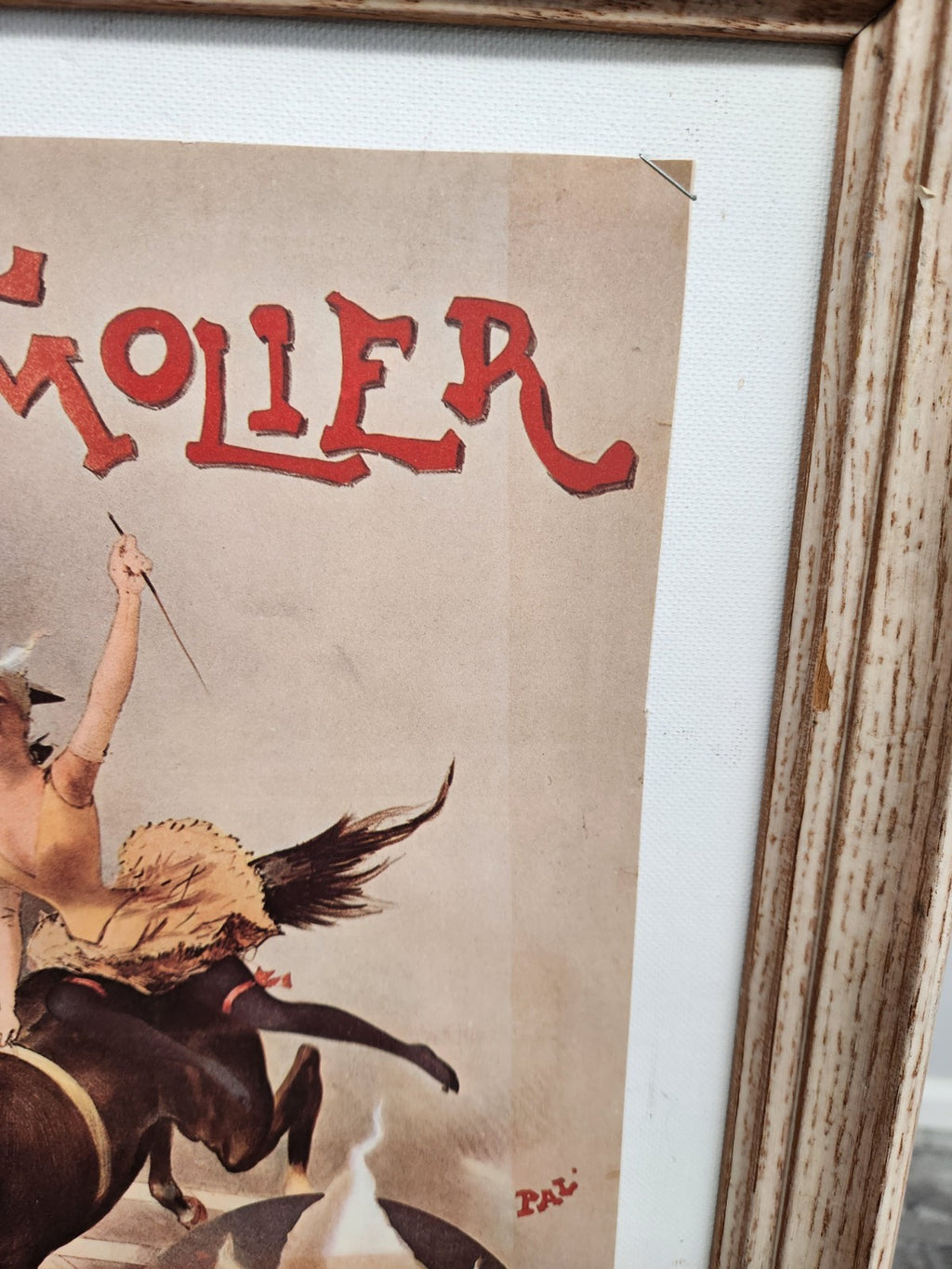 Vintage Cirque Molier Framed Circus Poster Print 14x18 French Style Wall Art