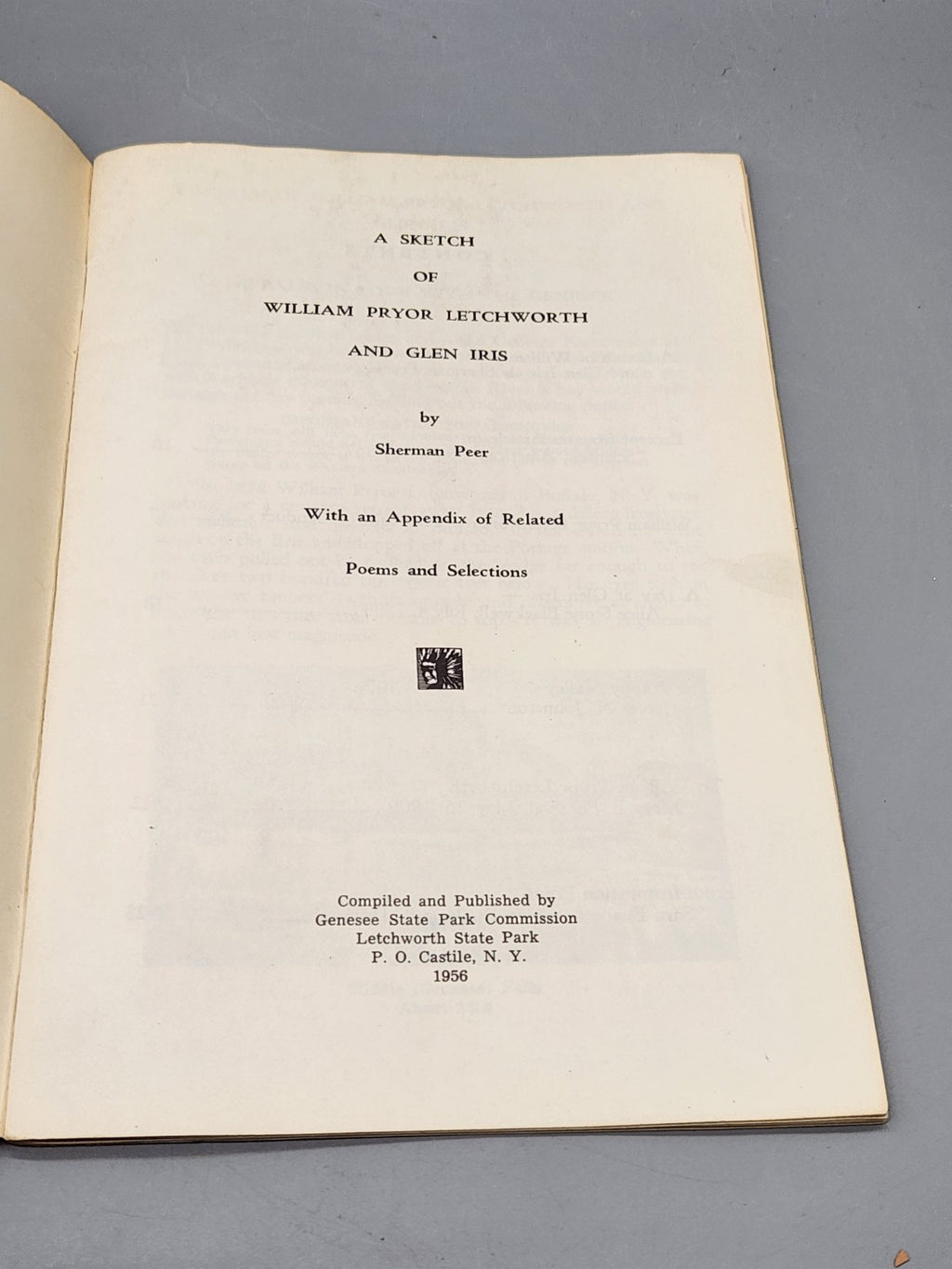 1956 Wm Pryor Letchworth & Glen Iris Book Sherman Peer Letchworth State Park