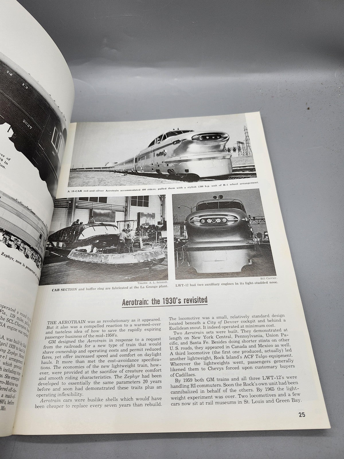 Vintage Our GM Scrapbook Morgan Kalmbach PB Trains Diesel Locos 1971 Orange USA