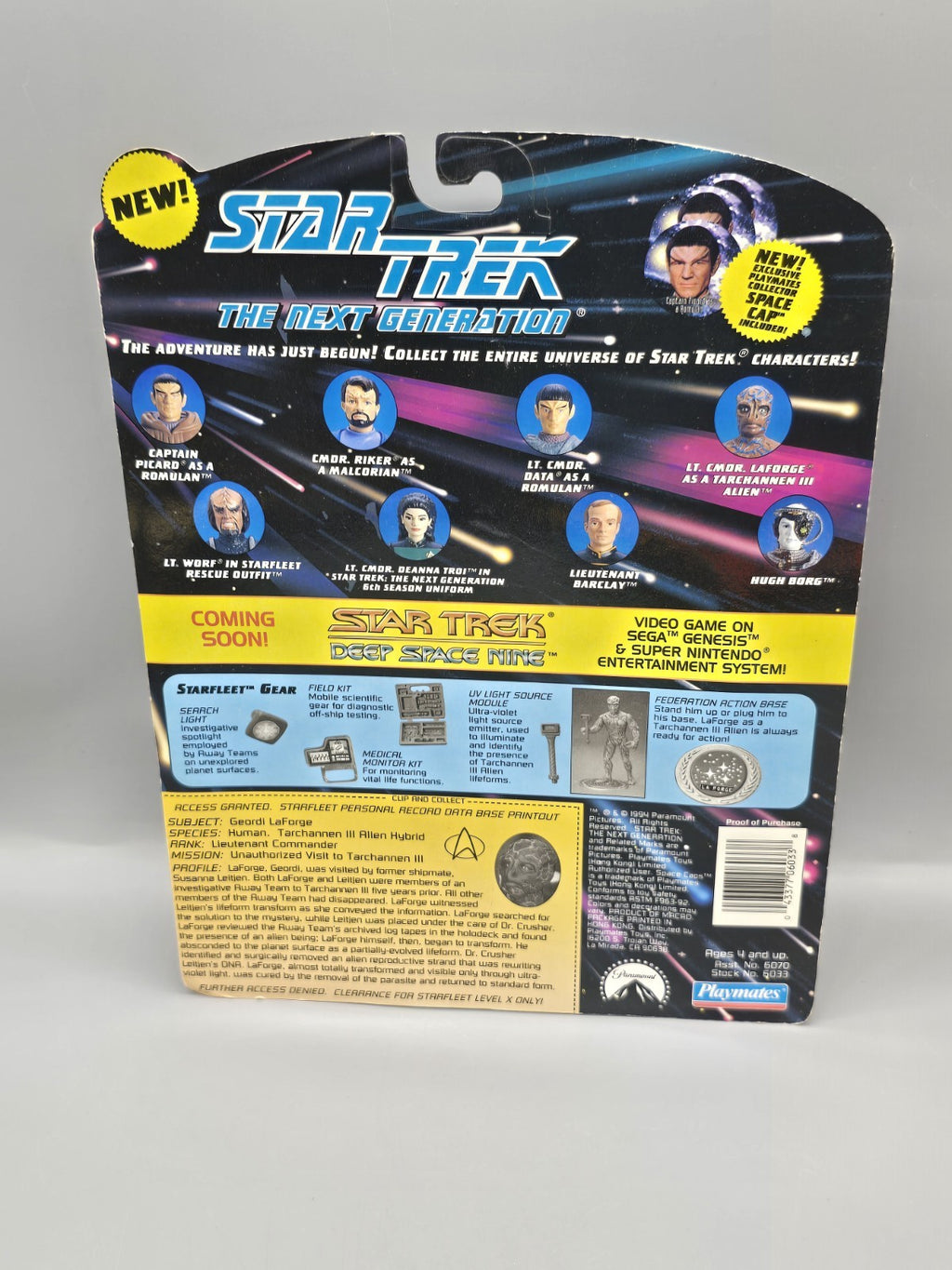 Star Trek TNG Lt. Commander La Forge Tarchannen III Alien Figure NOS