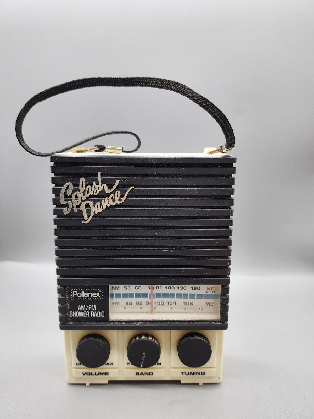 Vintage Pollenex SR-1 Splash Dance AM/FM Shower Radio Black 9V Parts Repair