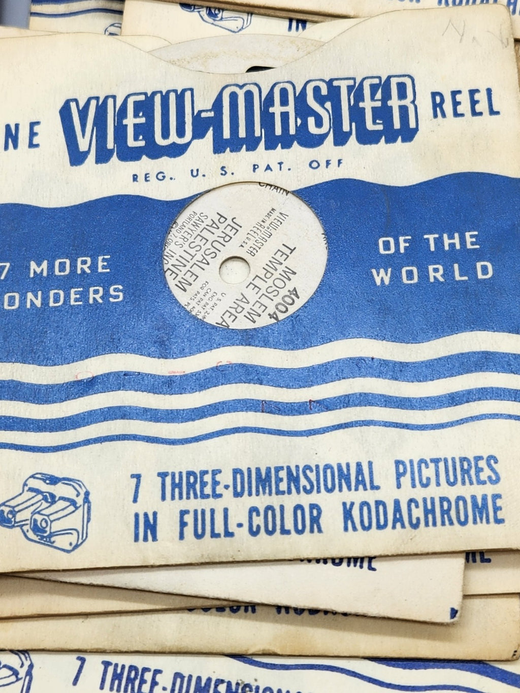 Vintage Sawyer's View-Master Viewer + Reels Lot 1950s Sam Sawyer Three Little...