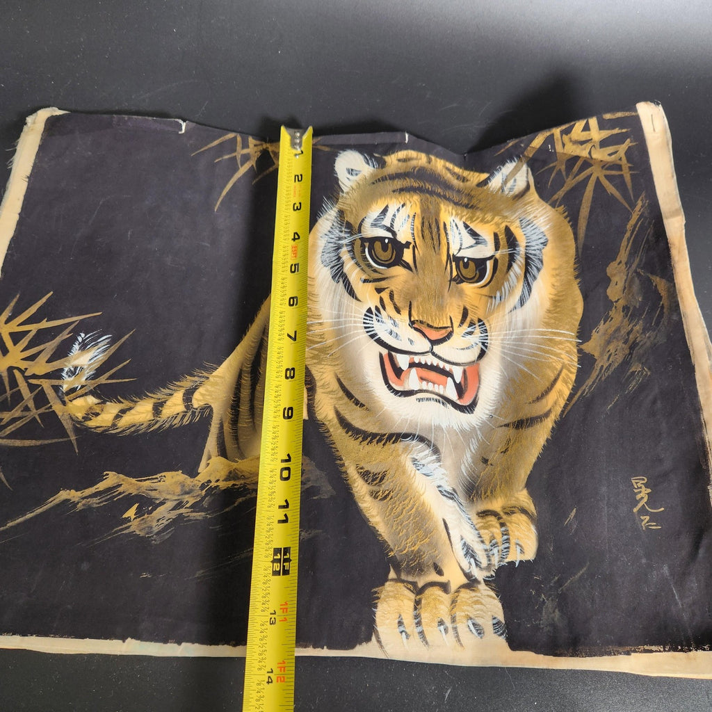 Tiger Bamboo Original Painting On Paper Unframed Wildlife Art 13x18 Signed OOAK