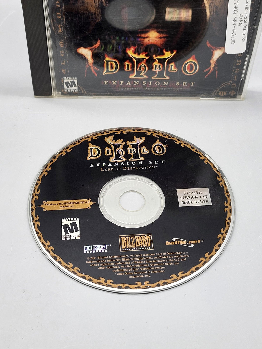 Diablo II Lord Of Destruction PC Mac CD-ROM Game Expansion Blizzard M RPG 2001