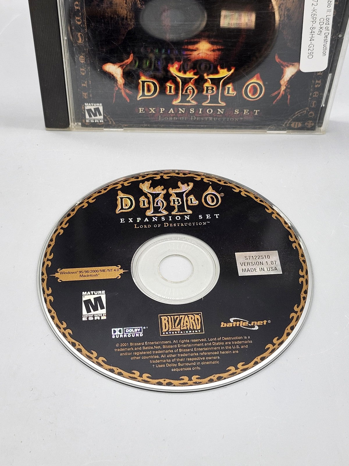 Diablo II Lord Of Destruction PC Mac CD-ROM Game Expansion Blizzard M RPG 2001