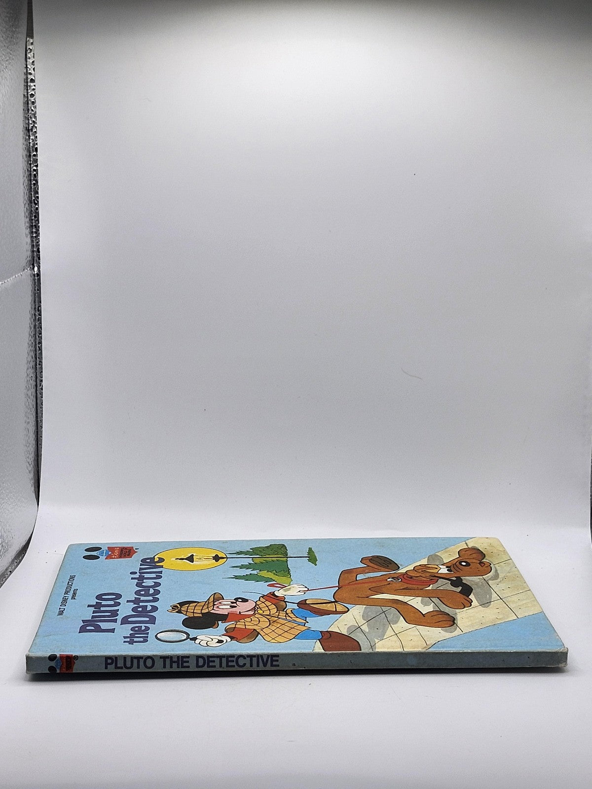 Vintage Pluto The Detective Walt Disney Random House Blue HC 1980 Kids Story