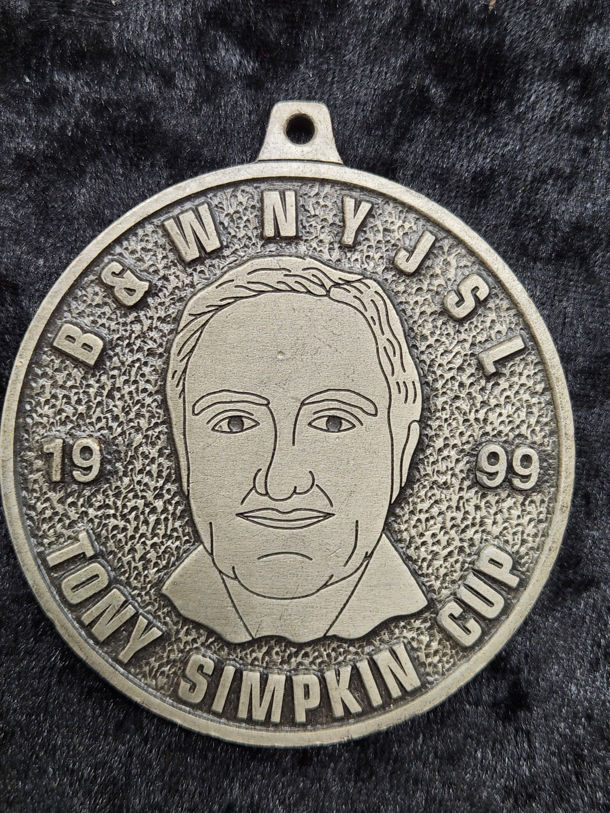 1999 Tony Simpkins Cup B&W NYJSL Runner-Up Medal 2.5” Soccer Award NY