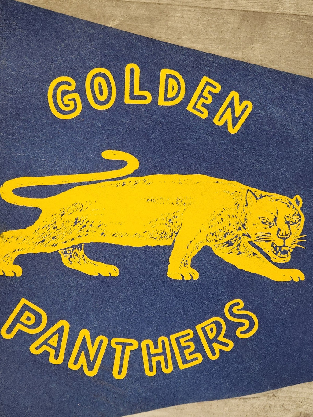 Vintage Golden Panthers Pitt Felt Pennant 29” Blue Yellow Collegiate Sports...