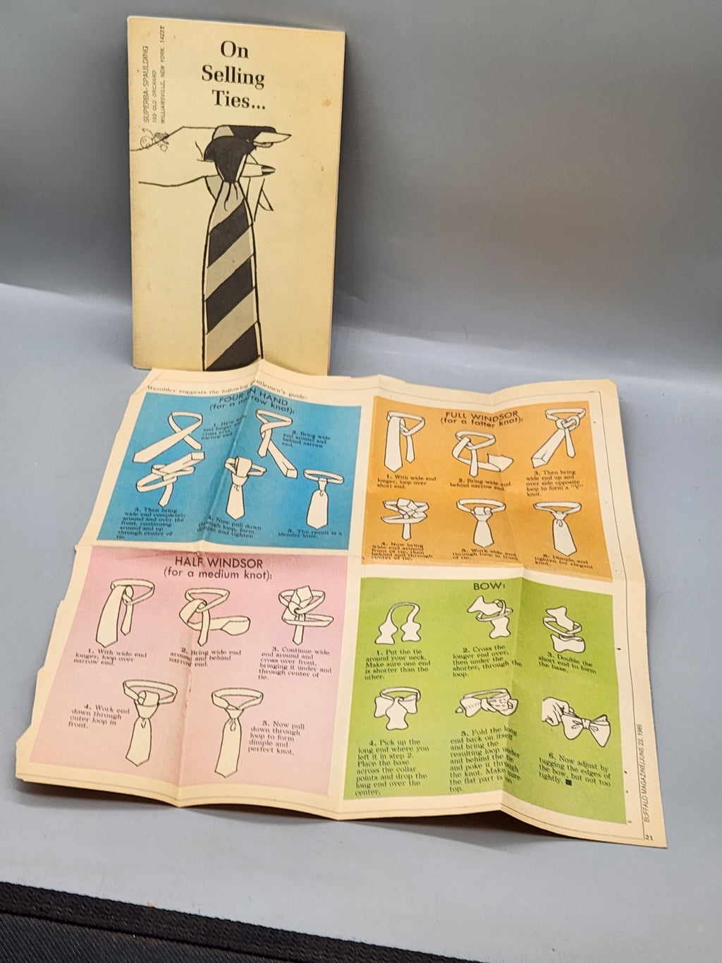 Vintage 1966 “On Selling Ties” Men’s Neckwear Guide Book Rosenthal Menswear...