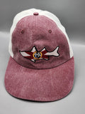 Distinctive Headgear Hat Cap Strap Back Mens One Size Red Fish Mesh Trucker