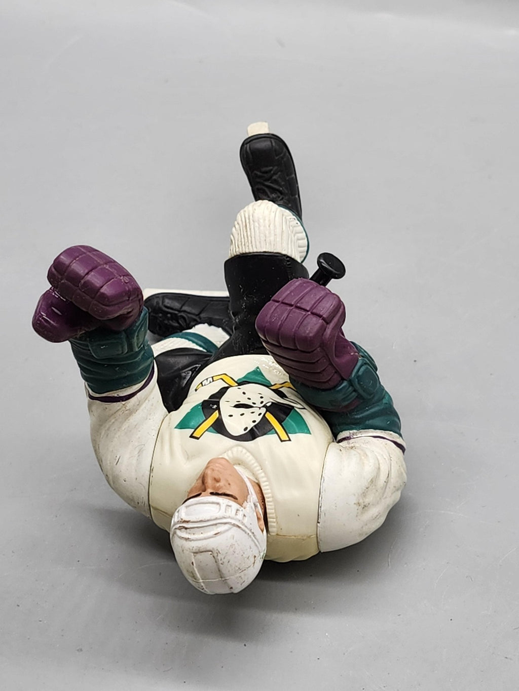Vintage Mighty Ducks Paul Kariya Action Figure Plastic Toy Loose White Hockey