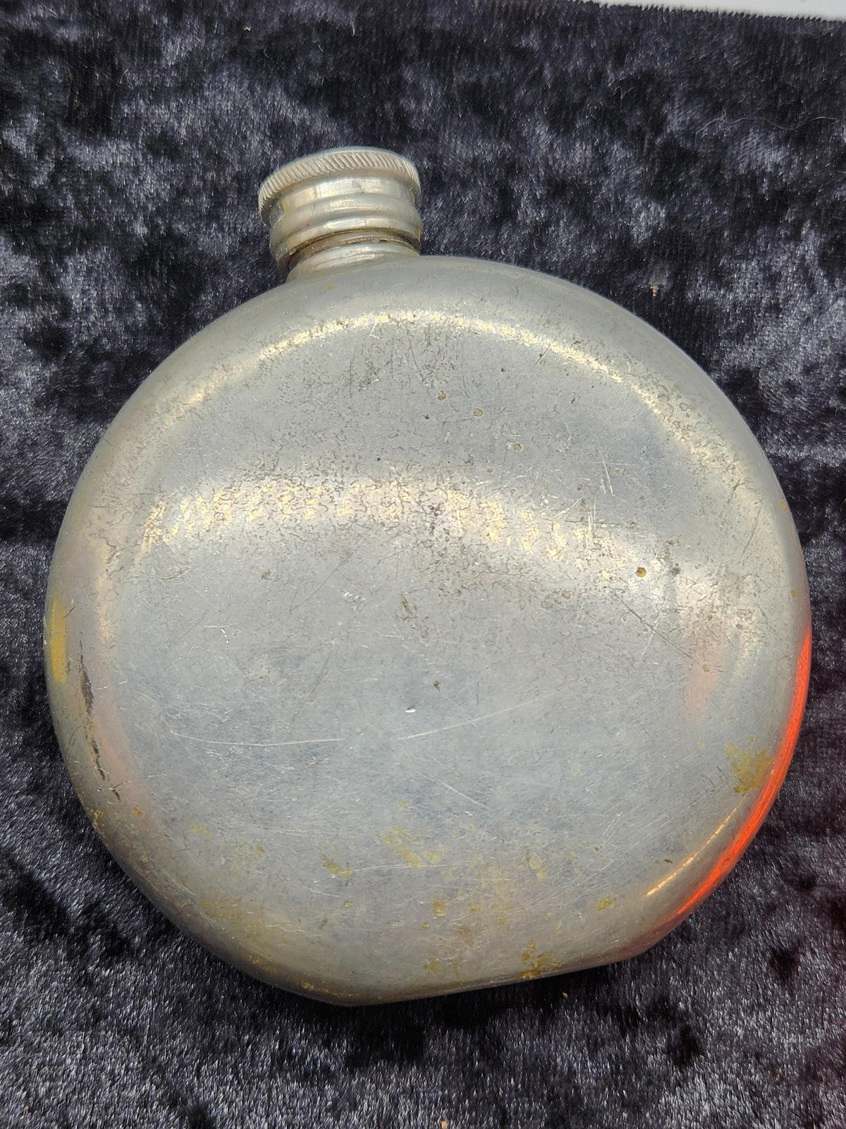 Vintage Pinder Bros Silver Pewter Sailboat 6oz Round Barware With Lid Decor