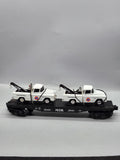 MTH O Gauge Service Center Flat Car 2 Union 76 Tow Trucks 3-Rail Advertising