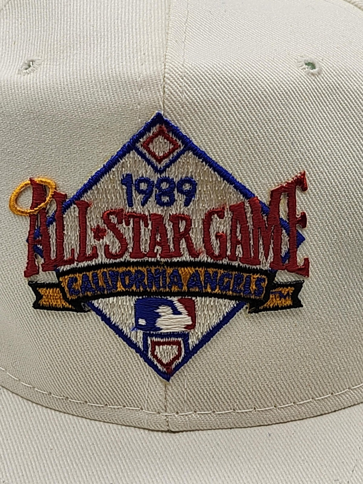 Vintage California Angels Hat Cap Snap Back 1989 All Star One Size White New Era