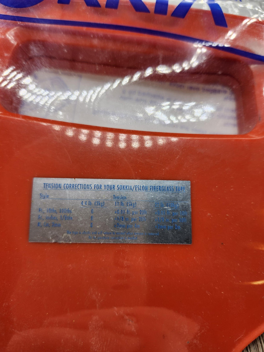 SOKKIA R100F Fiberglass Measuring Tape 100 Ft Open Reel Surveying Tool Orange