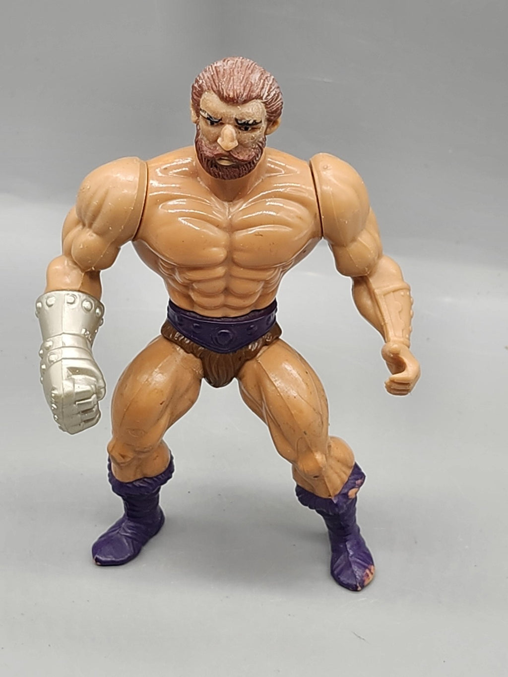 Vintage Masters Of Universe Fisto 6in Action Figure Mattel Loose Purple Boots