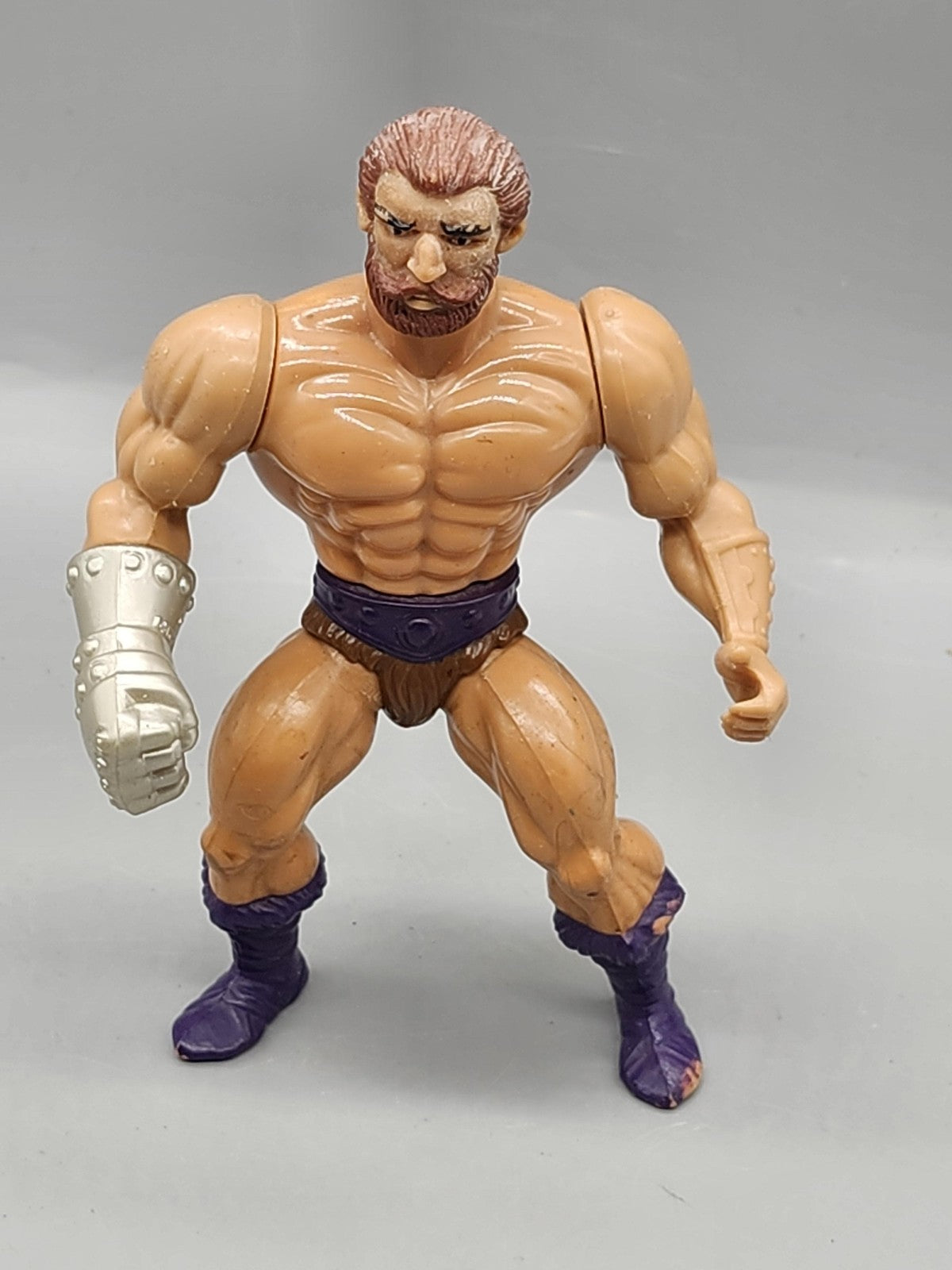 Vintage Masters Of Universe Fisto 6in Action Figure Mattel Loose Purple Boots