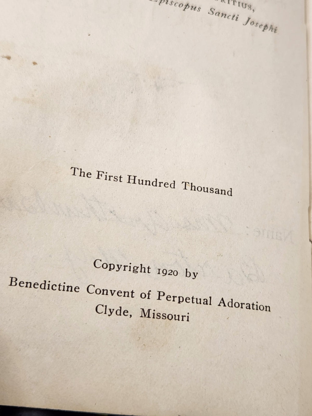 1920 Jesus In The Hearts Of Little Children Catholic Prayer Book Rev P Lukas